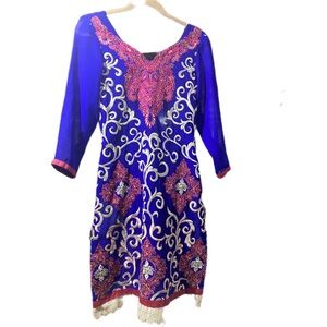 Ink Blu Pink Salwar Suit